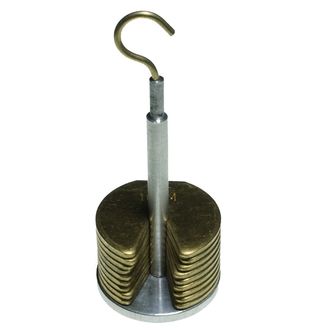WEIGHT SET/9 BRASS SLOTTED ON CARRIER 10gm