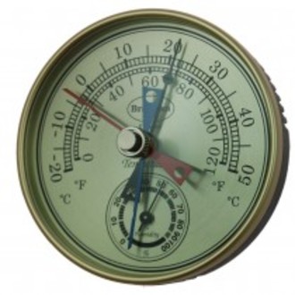 BAROMETER ANEROID GILT 65mmd