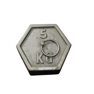 WEIGHT HEXAGONAL WITH RING CAST IRON 5000gm