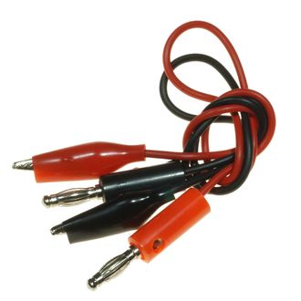 CIRCUIT BOARD LEADS 4mm PLUG/ALLIG. x 300mm PAIR