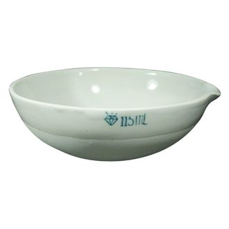 BASIN/DISH PORCELAIN ROUND BOTTOM W/SPOUT 115ML