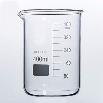 BEAKER BOROSILICATE GLASS GRADUATED 400ml
