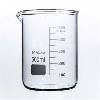 BEAKER BOROSILICATE GLASS GRADUATED 500ml