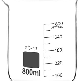 BEAKER BOROSILICATE GLASS GRADUATED  800ml