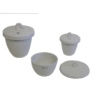 CRUCIBLE PORCELAIN MEDIUM WALL 15ml WITH LID C18-1