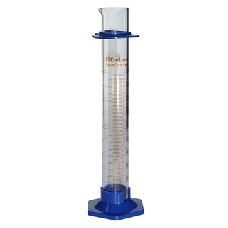 CYLINDER GRADUATED BOROSILICATE GLASS 100ml WITH PLASTIC FOOT