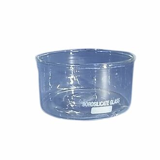 DISH CRYSTALLIZING BORO GLASS 100mm d WITH SPOUT