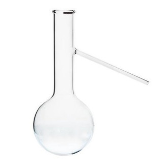 FLASK DISTILLING GLASS 250ml WITH SIDE TUBE