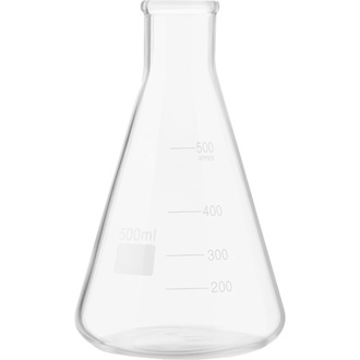FLASK ERLENMEYER NARROW NECK GRADUATED 500ml