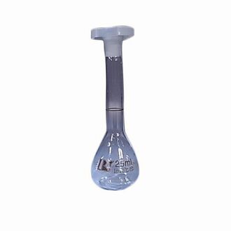 FLASK VOLUMETRIC GLASS 25ml WITH POLYSTOPPER