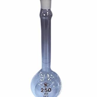 FLASK VOLUMETRIC GLASS 250ml WITH POLYSTOPPER