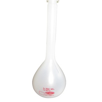 FLASK VOLUMETRIC POLYPROPYLENE 250ml WITH SCREW POLYCAP