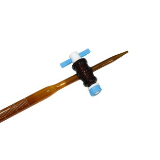 BURETTE GLASS AMBER WITH PTFE STOPCOCK 10ml