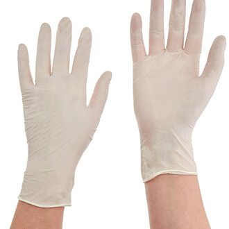 GLOVES EXAM LATEX POWDER FREE WHITE X-SMALL