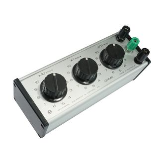 RESISTANCE BOX DECADE 3 DIAL x 0.1 OHM