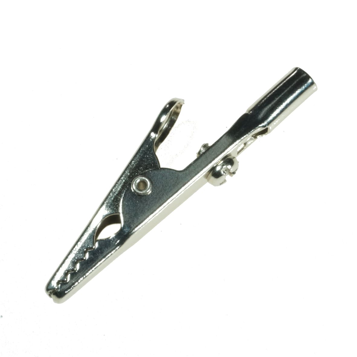 ALLIGATOR CLIP 4mm PLAIN SHANK & SCREW. PKT/10