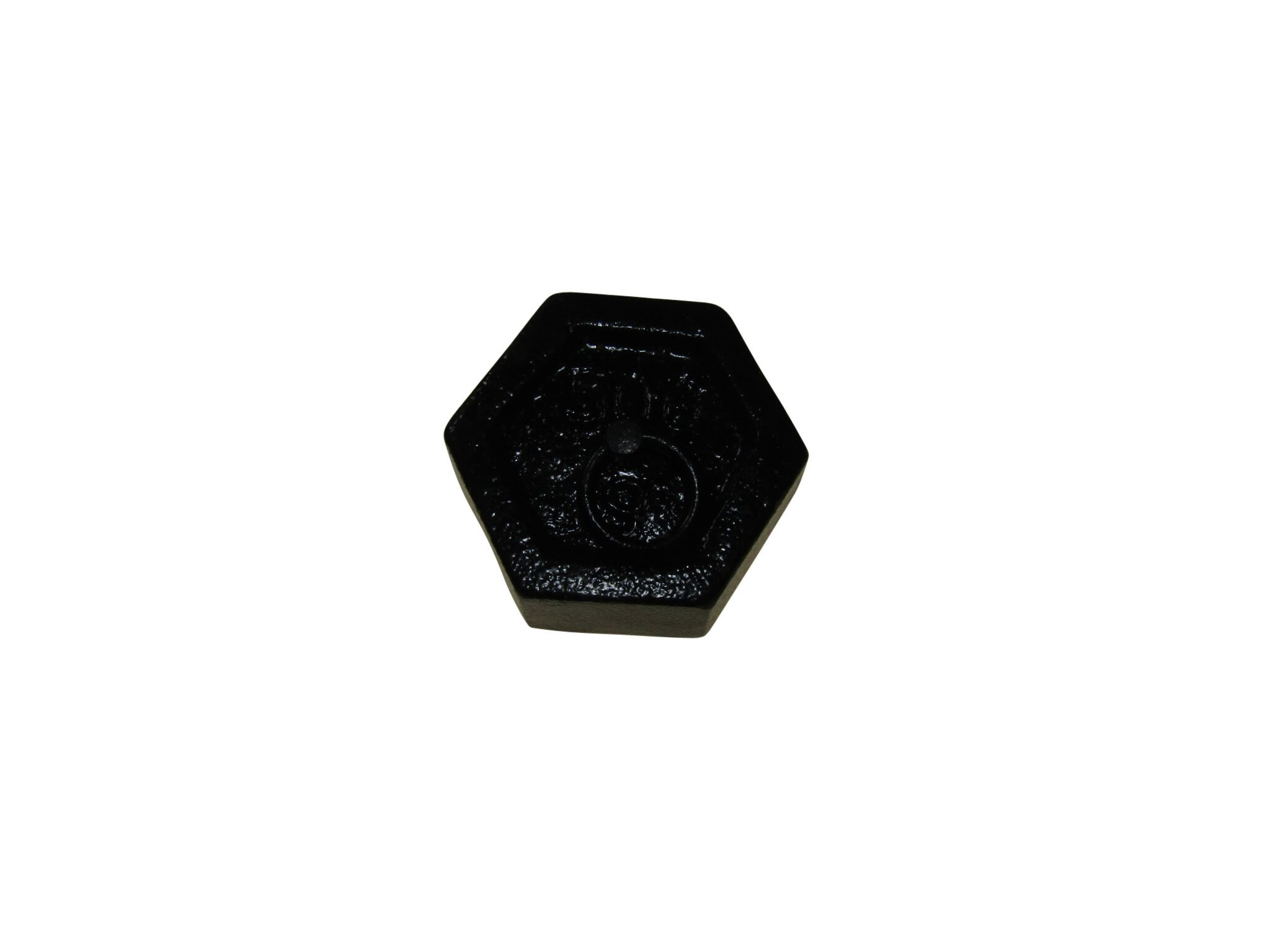 WEIGHT HEXAGONAL WITH RING CAST IRON  500gm