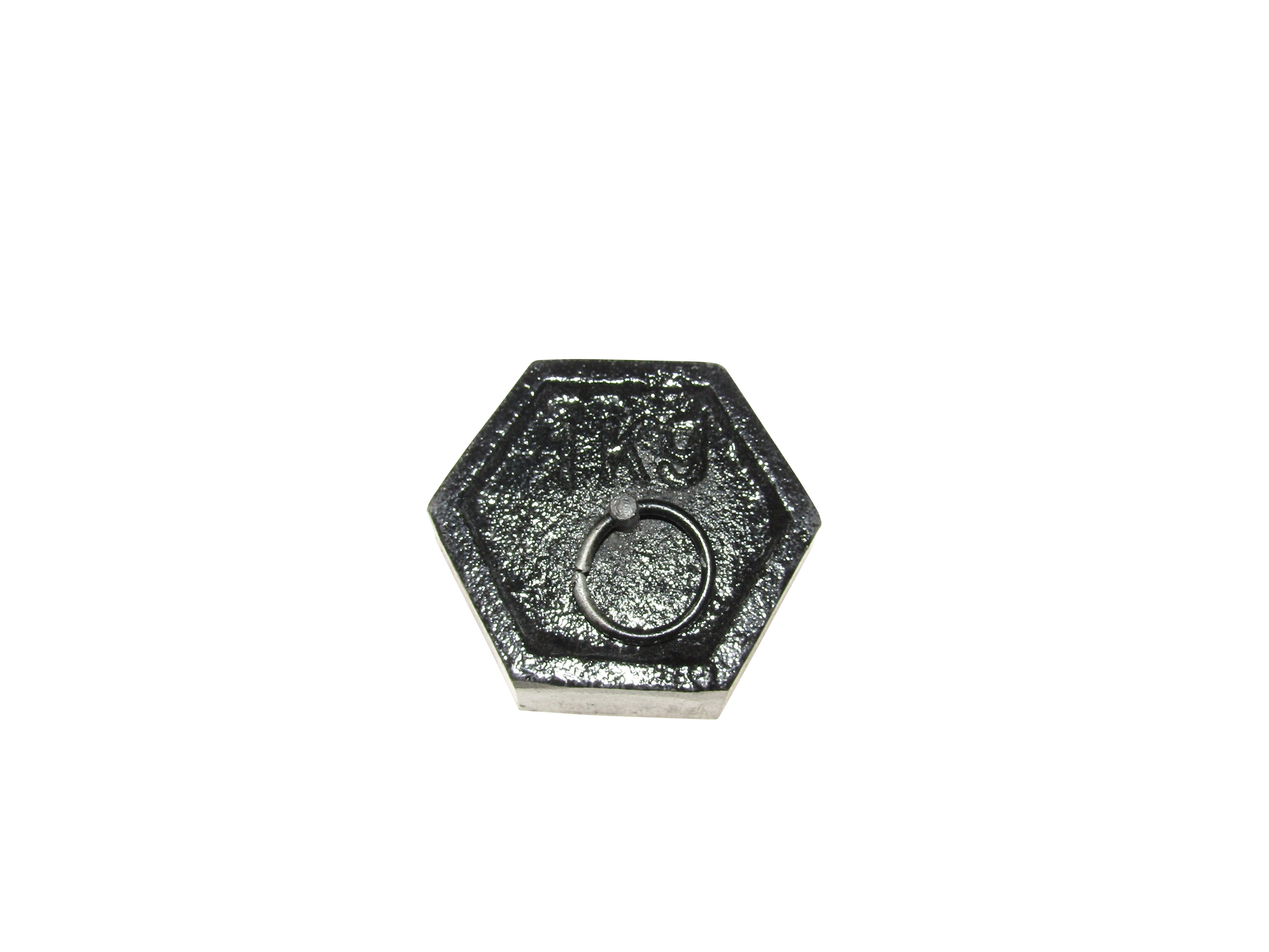WEIGHT HEXAGONAL WITH RING CAST IRON 1000gm