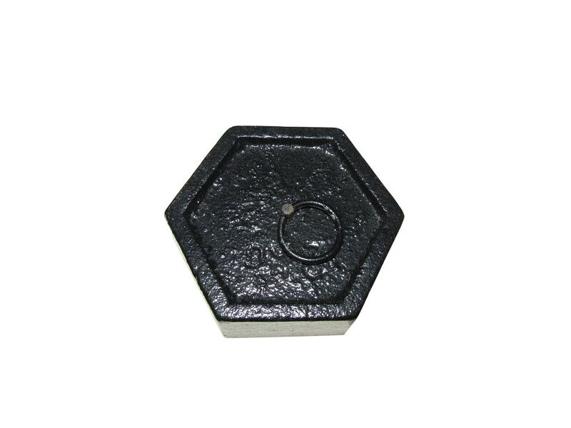 WEIGHT HEXAGONAL WITH RING CAST IRON 2000gm