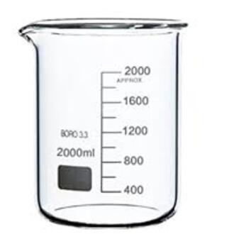 BEAKER BOROSILICATE GLASS GRADUATED 2000ml