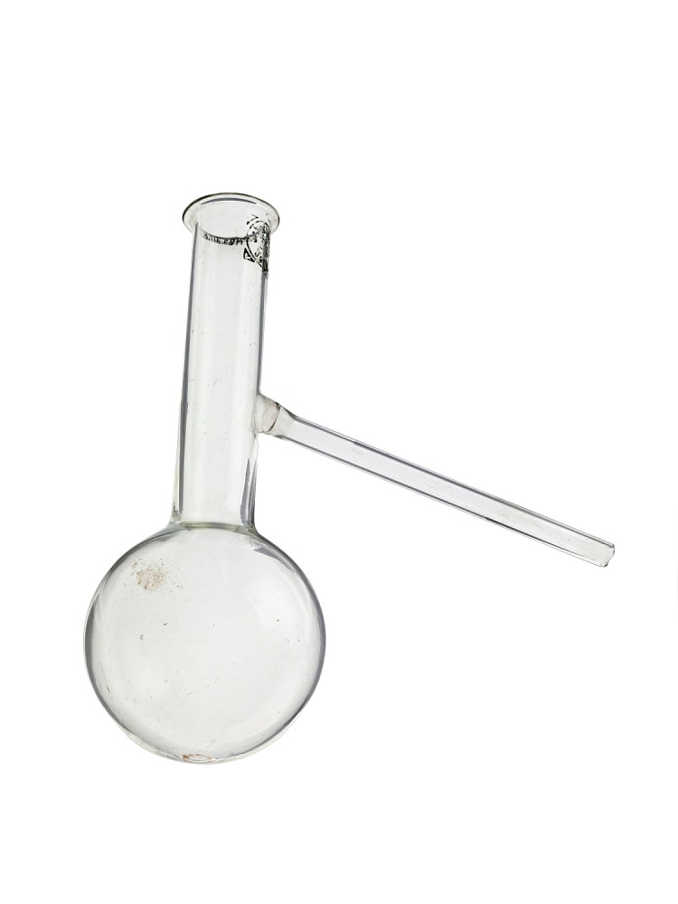 FLASK DISTILLING GLASS 125ml WITH SIDE TUBE