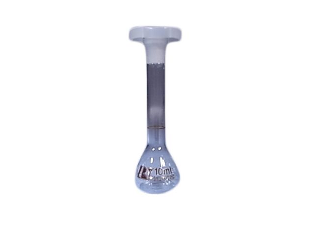FLASK VOLUMETRIC GLASS 10ml WITH POLYSTOPPER