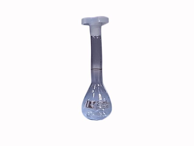 FLASK VOLUMETRIC GLASS 25ml WITH POLYSTOPPER