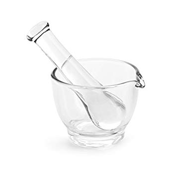MORTAR & PESTLE GLASS 60mm id x 40mm h