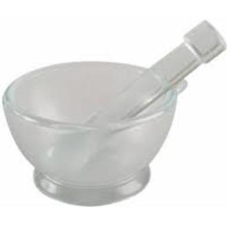 MORTAR & PESTLE GLASS 75mm id x 40mm h