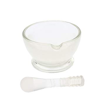 MORTAR & PESTLE GLASS 90mm id x 60mm h