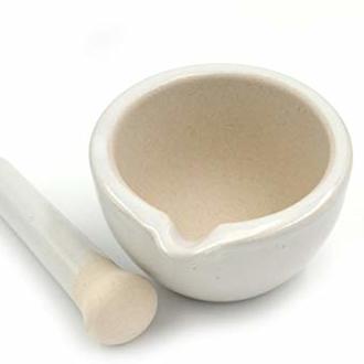 MORTAR & PESTLE PORCELAIN 80mmdx41mmh