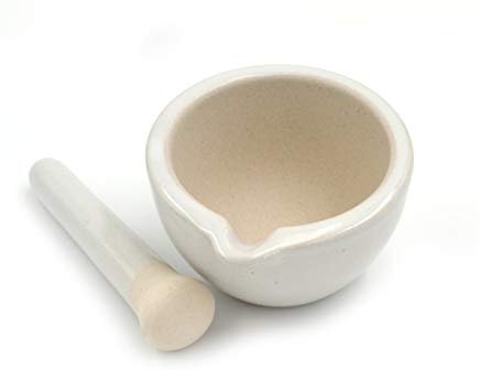 MORTAR & PESTLE PORCELAIN 80mmdx41mmh