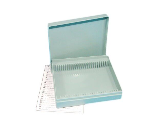 SLIDE BOX MICROSCOPE PLASTIC FITS 25 SLIDES