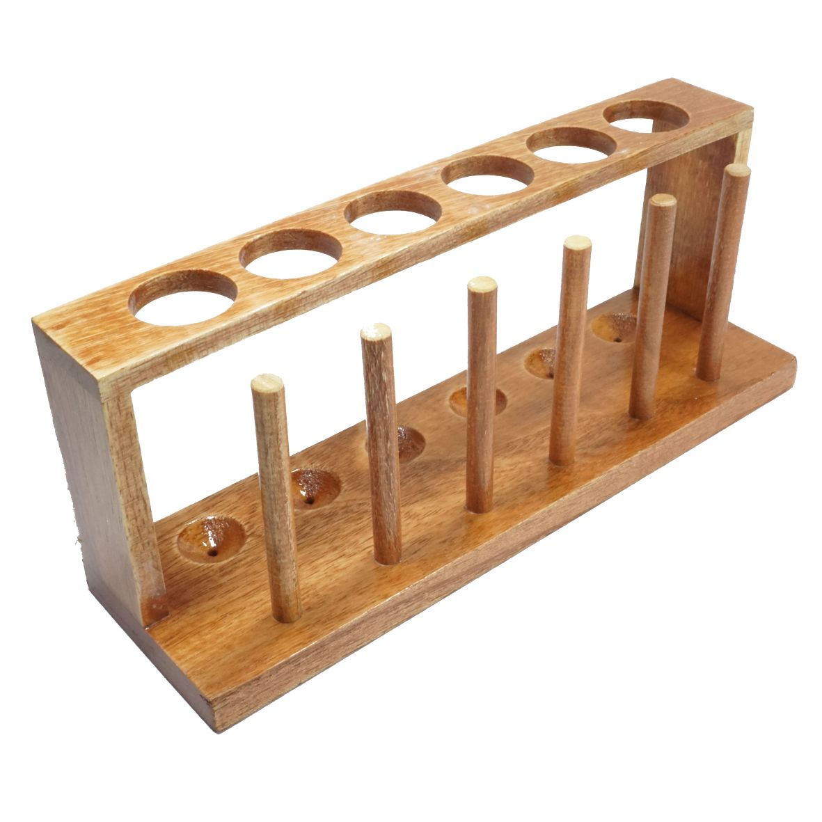 RACK TEST TUBE WOODEN 6 X 25mm TUBES WITH PEGS