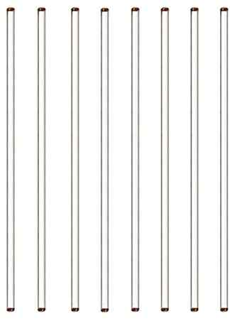 RODS STIRRING GLASS 300 x 7mm d FLAT ENDS PACK/10