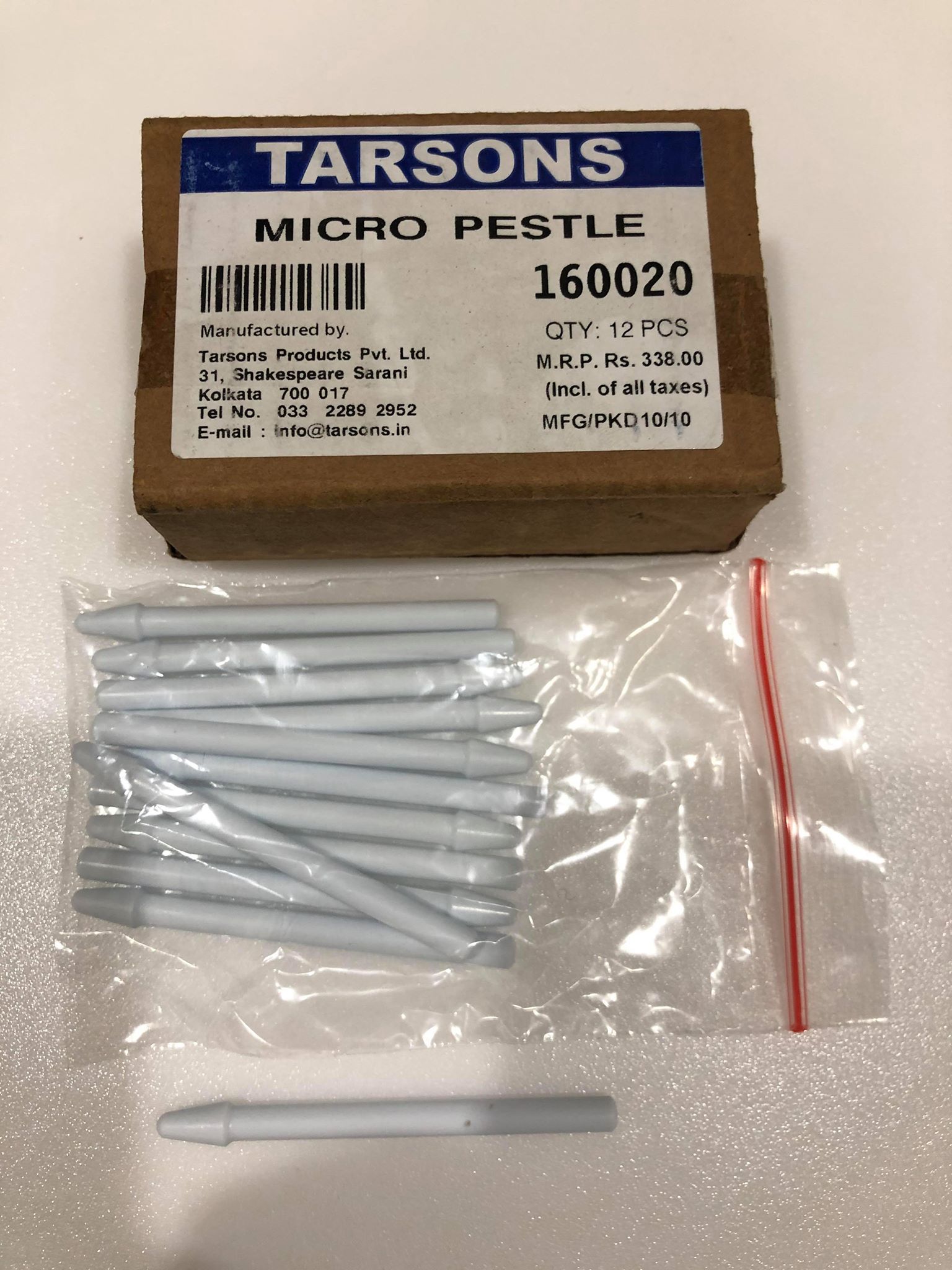 PESTLE MICRO POLYPROPYLENE AUTOCLAVABLE 1.5/0.5ML PACK 12