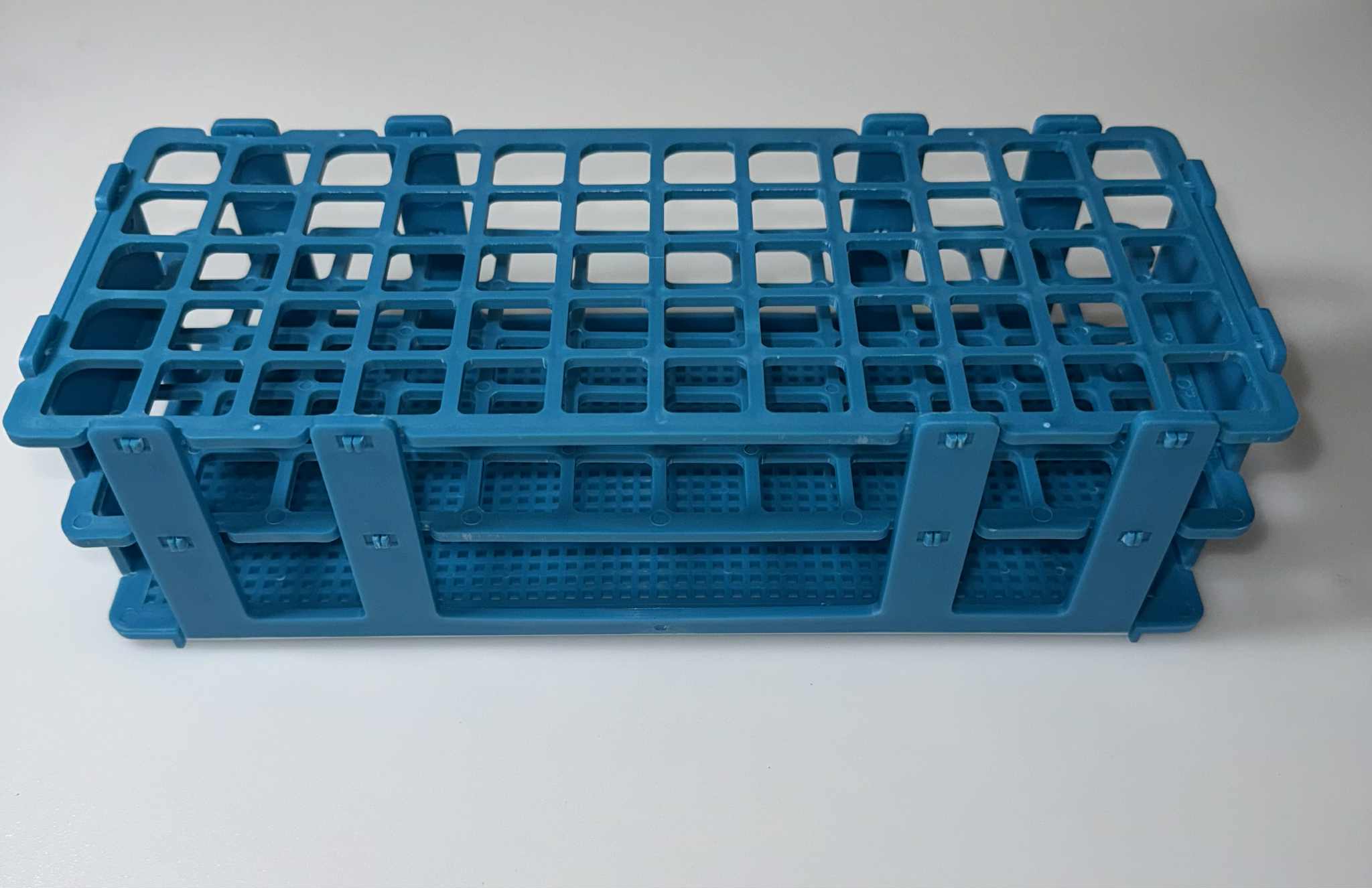 RACK TEST TUBE POLYPROPYLENE  60x16mm TUBES 5x12 ROWS  GREEN