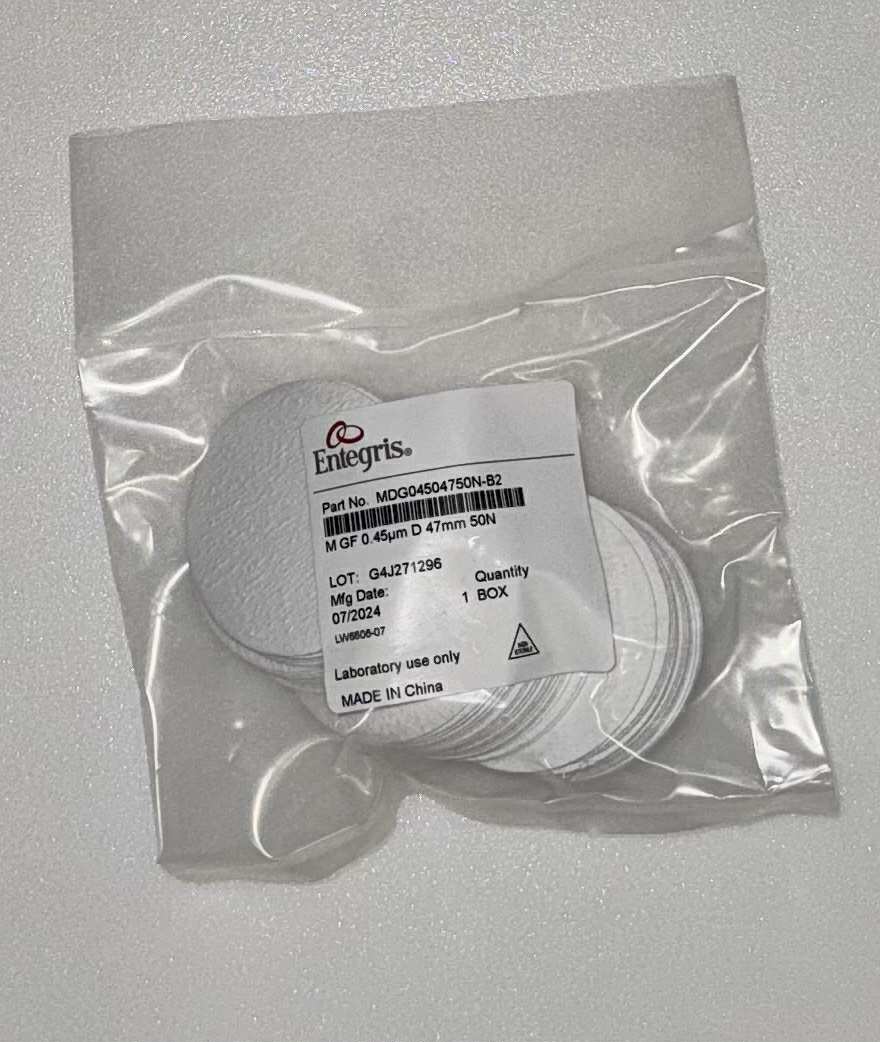 FILTER MEMBRANE GLASS FIBRE 47mm od 0.45um PACK/50