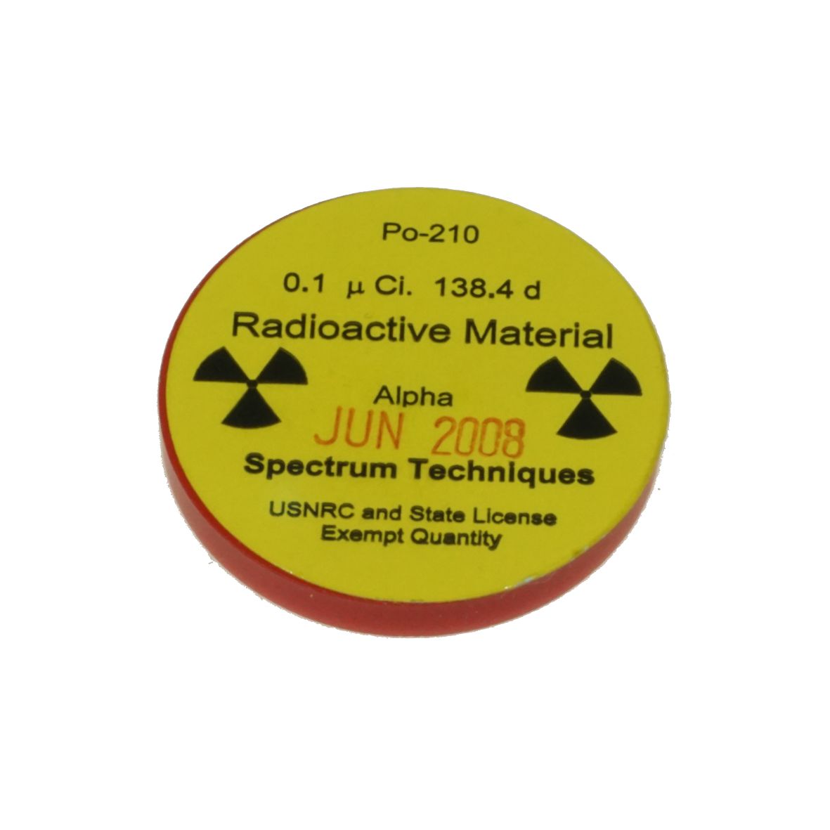 RADIOACTIVE SOURCE ALPHA POLONIUM 210